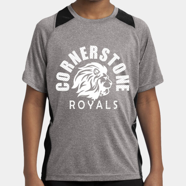 Youth Sport-Tek Heather Colorblock Contender Tee Thumbnail