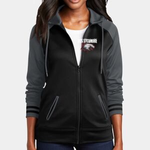 Ladies Sport Wick ® Varsity Fleece Full Zip Hooded Jacket Thumbnail