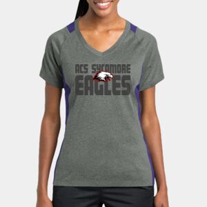 Ladies Heather Colorblock Contender ™ V Neck Tee Thumbnail